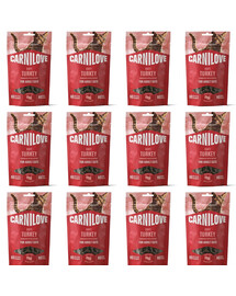 CARNILOVE Soft Snack Cat Turkey 12x50 g  minkšti skanėstai su kalakutiena ir katžole suaugusioms katėms