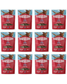 CARNILOVE Dog Soft Snack Trout 12x200g miękkie przysmaki z pstrągiem dla dorosłych psów