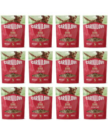 CARNILOVE Dog Soft Snack Quail 12x200g miękkie przysmaki z przepiórką dla dorosłych psów