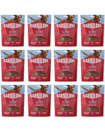 CARNILOVE Dog Soft Snack Salmon Small Bite 12x200g miękkie przysmaki z łososiem dla dorosłych psów