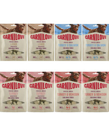 CARNILOVE Dog Freeze Dried Mix Smaków 8x60g liofilizowane przysmaki dla psów