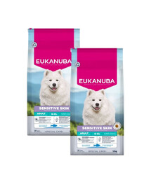 EUKANUBA Special Care Adult Sensitive Skin 2x12 kg sausa maistas suaugusiems šunims su jautria oda