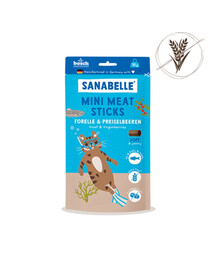 SANABELLE Mini Meat Sticks trout and cranberries 55g pstrąg i żurawina bezzbożowy przysmak dla kota