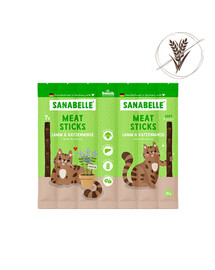 SANABELLE Meat Sticks lamb and catnip 35 g jagnięcina i kocimiętka bezzbożowy przysmak dla kota