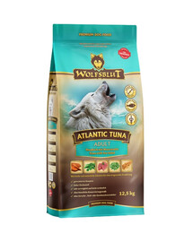 WOLFSBLUT Atlantic Tuna Adult 25 kg (2 × 12,5 kg) – sausas ėdalas su tunu ir jūros salotomis suaugusiems šunims