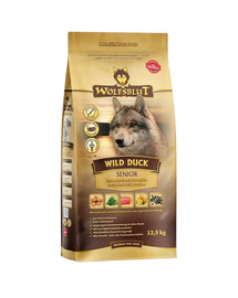 WOLFSBLUT Wild Duck Senior sucha karma dla starszych psów z kaczką i ziemniakami 12,5 kg