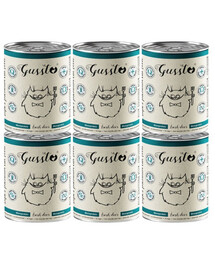 GUSSTO Fresh Deer 6x400 g świeży jeleń, monoproteinowa mokra karma dla kotów
