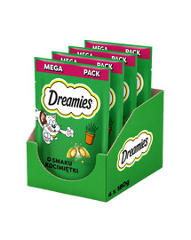 DREAMIES Mega Pack Chrupiące przysmaki dla kota o smaku kocimiętki 4x180 g