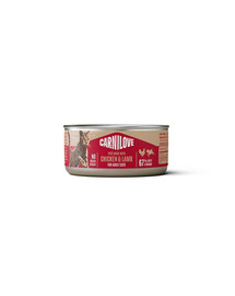 CARNILOVE Cat Can Paté Chicken and Lamb 6x100 g su vištiena ir aviena, paštetas katėms