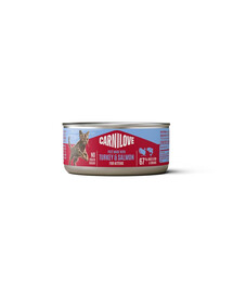 CARNILOVE Cat Can Paté Turkey and Salmon for Kittens 6x100 g su kalakutų ir lašiša, paštetas kačiukams