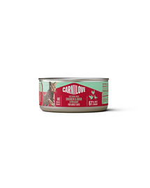 CARNILOVE Cat Can Paté Chicken, Duck and Pheasant 6x100 g su vištiena, antis ir fazanu, paštetas katėms