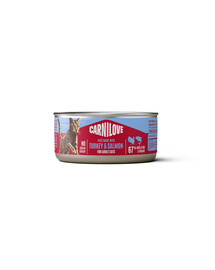 CARNILOVE Cat Can Paté Turkey and Salmon 12x100 g su kalakutų ir lašišos, paštetas katėms