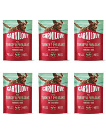 CARNILOVE Dog Pouch Turkey and Pheasant 6x300g karma mokra indyk i bażant dla dorosłych psów