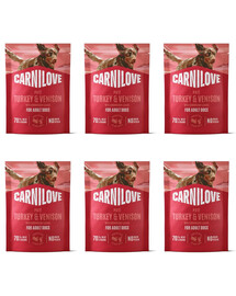 CARNILOVE Dog Pouch Turkey and Venision 6x300g karma mokra indyk i dziczyzna dla dorosłych psów
