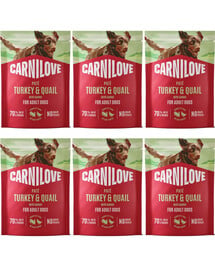 CARNILOVE Dog Pouch Turkey and Quial 6x300g karma mokra indyk i przepiórka dla dorosłych psów
