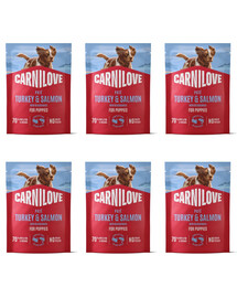 CARNILOVE Dog Pouch Turkey and Salmon Puppies 6x300g karma mokra indyk i łosoś dla szczeniąt