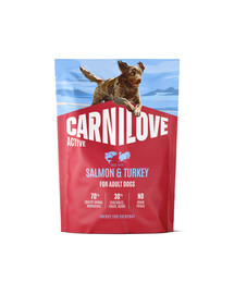 CARNILOVE Active Dog Salmon and Turkey Adult 1,5 kg lašiša ir kalakutas, suaugusiems šunims