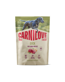 CARNILOVE True Fresh Dog Duck Adult Large Breeds 1,5kg sucha karma ze świeżą kaczką dla dorosłych psów dużych ras
