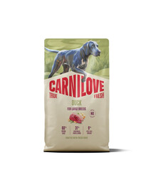 CARNILOVE True Fresh Dog Duck Junior Large 4 kg sucha karma ze świeżą kaczką dla juniorów dużych ras