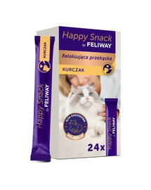FELIWAY Happy Snack Chicken 24x15 g z kurczakiem, relaksująca przekąska dla wszystkich kotów