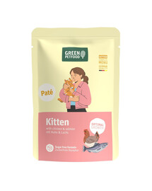 GREEN PETFOOD Kitten Paté with Chicken amd Salmon 85 g z kurczakiem i łososiem, pasztet dla kociąt
