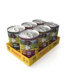 JOSERA Meat Lovers Pure Multipack 6x400 g wołowina, kurczak, jagnięcina i indyk, mokra karma dla psów