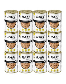 RAFI Classic Drób w sosie 12x1240 g mokra karma dla psów wszystkich ras