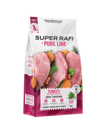 SUPER RAFI Pure Line Indyk z batatami 9 kg karma sucha dla psów