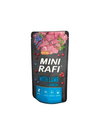 RAFI Mini Mix skonių su jautiena ir ėriena, 20 x 150 g, šlapias maistas mažų veislių šunims