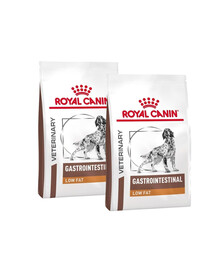 ROYAL CANIN „Dog Gastro Intestinal Low Fat“ 2x12 kg – sausas maistas su sumažintu riebalų kiekiu, skirtas šunims, turintiems virškinimo trakto sutrikimų