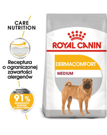 ROYAL CANIN CCN Medium Dermacomfort 2x12kg sausas maistas suaugusiems vidutinio dydžio šunims, turintiems jautrią odą