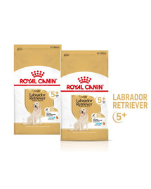 ROYAL CANIN „Labrador Retriever Adult 5+“ 2x12 kg – sausas maistas suaugusiems labradoro retriverio veislės šunims, vyresniems nei 5 metų