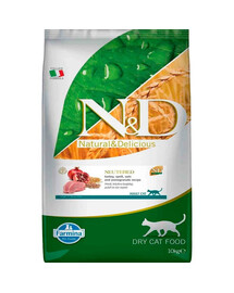FARMINA N&D Ancestral Adult Cat Neutered 2x10 kg kalakutas, spelta, avižos ir granato vaisius