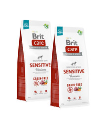 BRIT Care Dog Grain-free Sensitive Venison su elniena ir bulvėmis 2x12kg