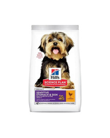 HILL'S Science Plan Adult Small Mini Sensitive Stomach and Skin Chicken 6 kg kurczak, dla wrażliwych psów małych i miniaturowych ras