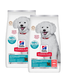 HILL'S Science Plan Canine Adult Medium Hypoallergenic Salmon 2 x 6 kg sausas hipoalerginis pašaras vidutinių veislių suaugusiems šunims su lašiša