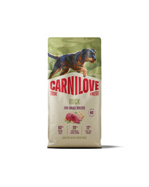 CARNILOVE True Fresh Dog Duck Adult Small Breeds 12 kg sucha karma ze świeżą kaczką dla dorosłych psów małych ras
