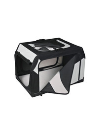 Trixie Vario Nylon transportavimo narvas 61 × 43 × 46 cm  juodas - pilkas