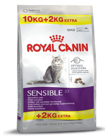 ROYAL CANIN Sensible 33 10 kg + 2 kg dovanų