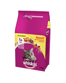 WHISKAS Adult 1.4kg - sausas kačių maistas su vištiena