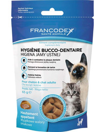 Francodex skanėstas kačiukams ir katėms - burnos higienai 65 g