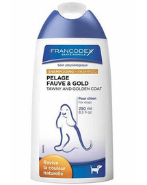 Francodex Tawny and Golden Coat šampūnas šunims su rudu kailiui 250 ml