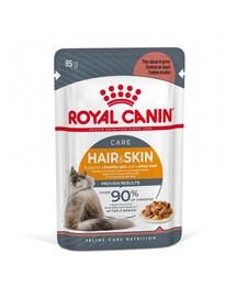 ROYAL CANIN HAIR&SKIN konservai padaže 85 g x 12 vnt