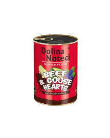 DOLINA NOTECI Premium SuperFood konservai su jautiena ir žąsų širdimis 6 x 400 g