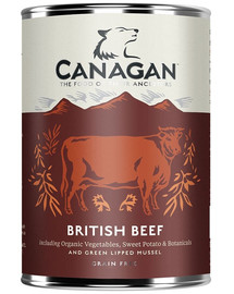 CANAGAN Dog British beef šlapias šunų maistas britiška jautiena 400 g