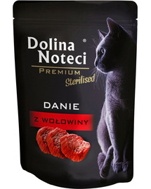 DOLINA NOTECI Premium Danie iš jautienos sterilizuotoms katėms 85 g