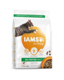 IAMS for Vitality Salmon suaugusių kačių maistas su lašiša 1,5 kg