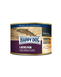 HAPPY DOG Lašišos šlapias maistas su gryna lašiša 190 g