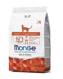 MONGE Cat Senior maistas vyresnėms katėms 400g