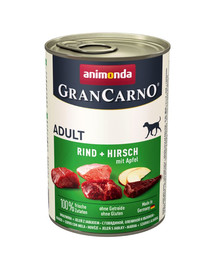 Animonda Grancarno Adult 400 g suaugusių šunų konservai su elniena ir obuoliais